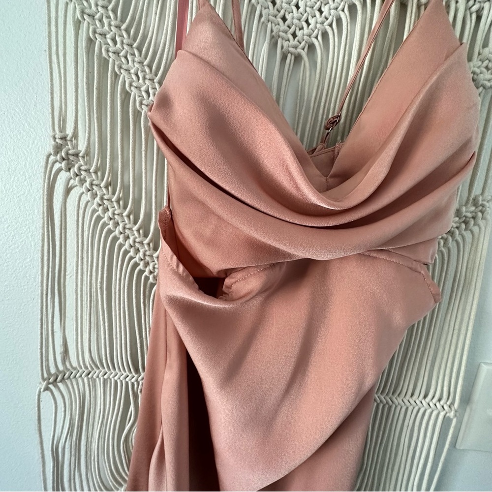 Satin Dress | DUSTY ROSE - Picture 3 of 5